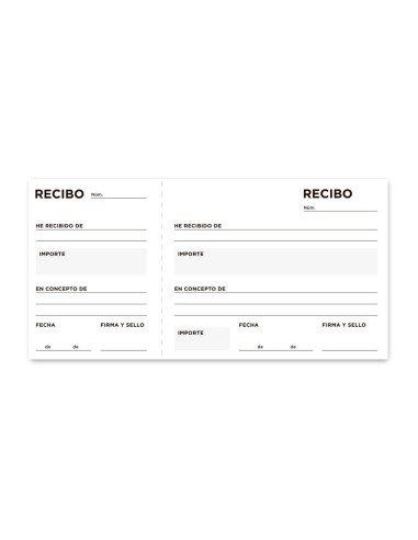 TALONARIO RECIBOS TRES EN FL.105