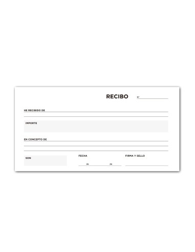 TALONARIO RECIBOS TRES EN FL.APAISADO 136 SIN MATRIZ