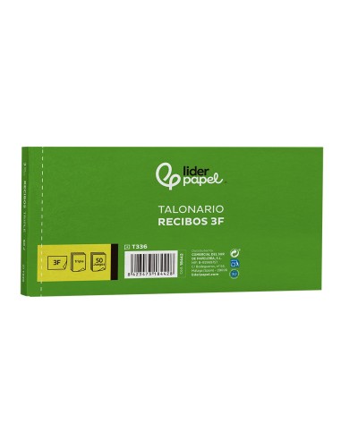 TALONARIO RECIBOS TRES EN FL.APAISADO 336 TRIPLICADO