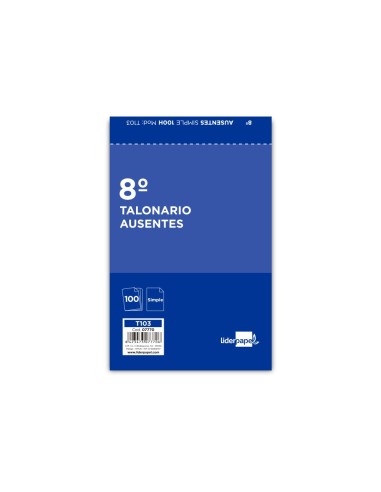 TALONARIO AUSENTES OCTAVO 103