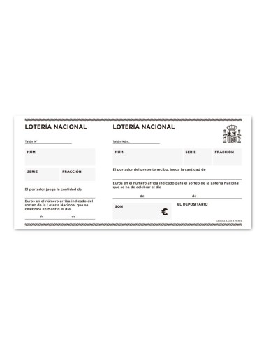 TALONARIO LOTERIA TRES FL.111