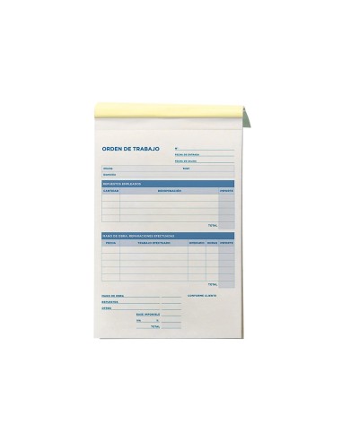 TALONARIO ORDEN TRABAJO 4º 255 DUPLICADO