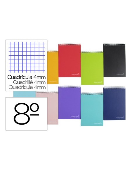 CUADERNO ESP. WITTY A6 AP.T.DURA 4MM 80H. 75GR. COL.SURT.