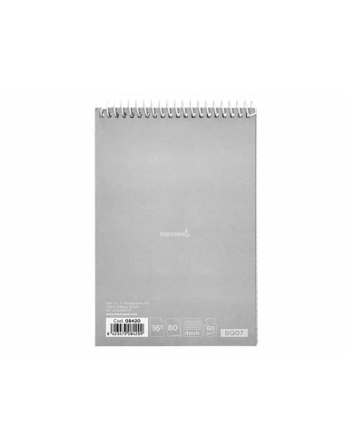 CUADERNO ESP. WITTY A8 AP.T.DURA 4MM 80H. 60GR. COL.SURT