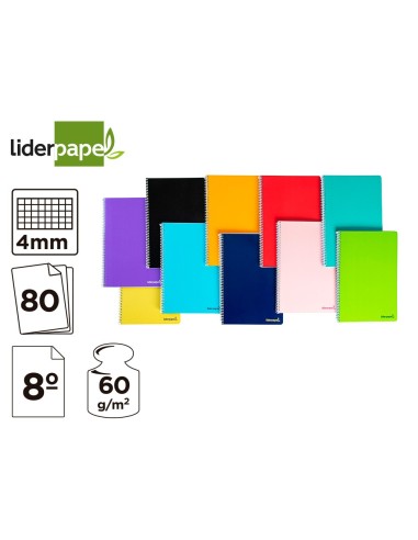 CUADERNO ESP. SMART A6 T.BLANDA 4MM 80H. 60GR. COL.SURT.