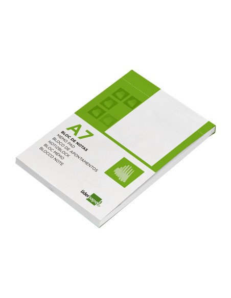BLOC NOTAS LIDERPAPEL A7 LISO 80H 60GR. PERFORADO