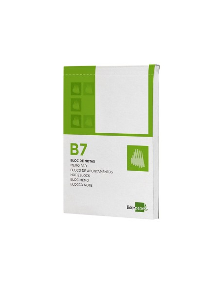 BLOC ENCOLADO LIDERPAPEL 88X125MM PERFORADO LISO 80H 60GR.