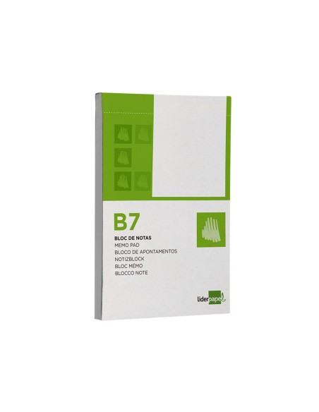 BLOC ENCOLADO LIDERPAPEL 88X125MM PERFORADO LISO 80H 60GR.