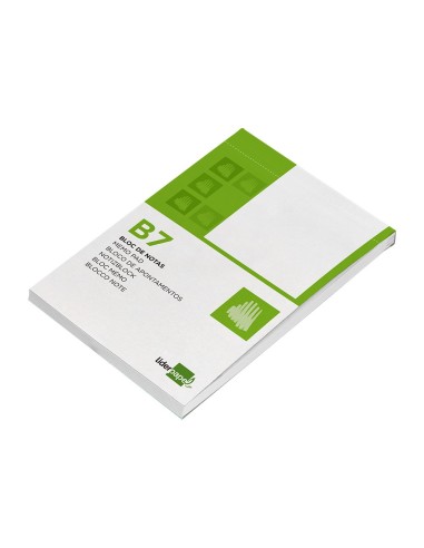 BLOC ENCOLADO LIDERPAPEL 88X125MM PERFORADO LISO 80H 60GR.
