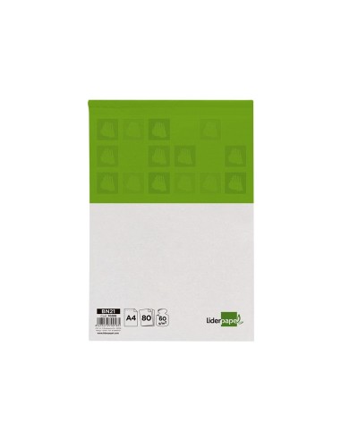 BLOC ENCOLADO LIDERPAPEL A4 4MM PERFORADO 80H. 60GR. S/TAPA