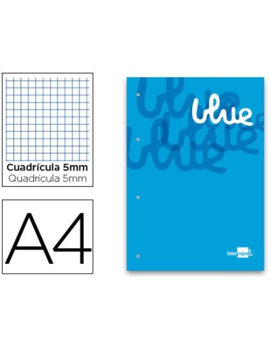 BLOC ENCOLADO LIDERPAPEL A4 5MM 100H. 100GR. AZ.