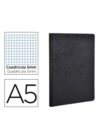 CUADERNO COSIDO AGE-BAG A5 T.CARTON 5MM.96H. 90GR. NG.