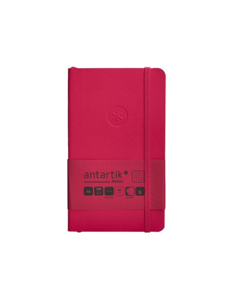 CUADERNO GOMILLA ANTARTIK NOTES T.BLANDA A6 BURDEOS 100H. 80GR.FSC