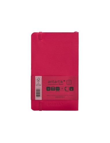 CUADERNO GOMILLA ANTARTIK NOTES T.BLANDA A6 BURDEOS 100H. 80GR.FSC