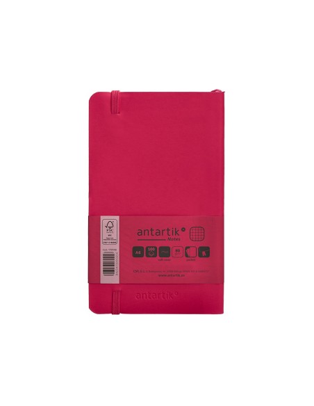 CUADERNO GOMILLA ANTARTIK NOTES T.BLANDA A6 BURDEOS 100H. 80GR.FSC