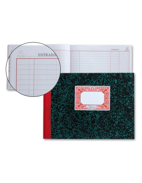 LIBRO MIQUELRIUS CARTONE 3087 4º 100 H.ENTRADA Y SALIDA APAISADO