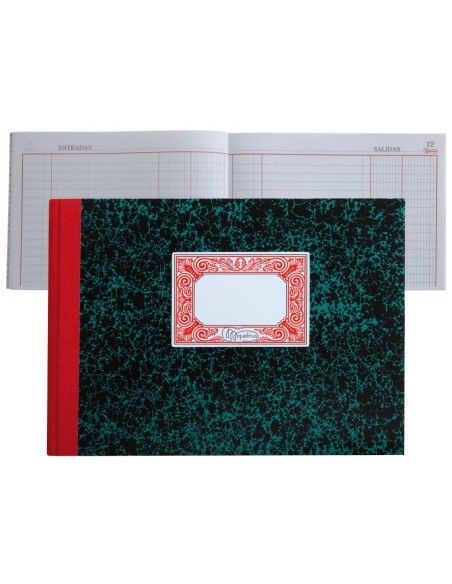 LIBRO MIQUELRIUS CARTONE 3087 4º 100 H.ENTRADA Y SALIDA APAISADO