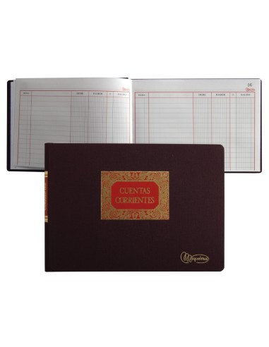 LIBRO MIQUELRIUS 4º APAISADO 100 H.CUENTAS CORRIENTES DEBE HABER Y SA