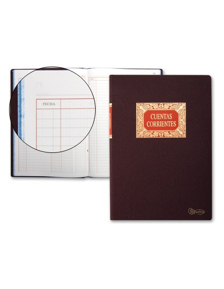 LIBRO MIQUELRIUS FL.100 H. CUENTAS CORRIENTES DEBE HABER Y SALDO