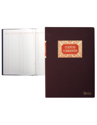 LIBRO MIQUELRIUS FL.100 H. CUENTAS CORRIENTES DEBE HABER Y SALDO