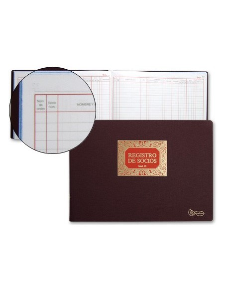 LIBRO MIQUELRIUS N. 13 FL.APAISADO 100 H.REGISTRO SOCIOS