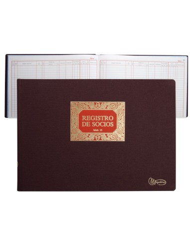 LIBRO MIQUELRIUS N. 13 FL.APAISADO 100 H.REGISTRO SOCIOS
