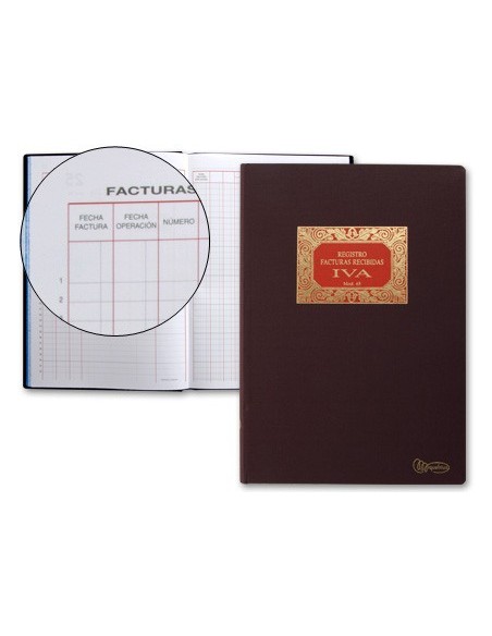 LIBRO MIQUELRIUS N. 65 FL.100 H.FACTURAS RECIBIDAS