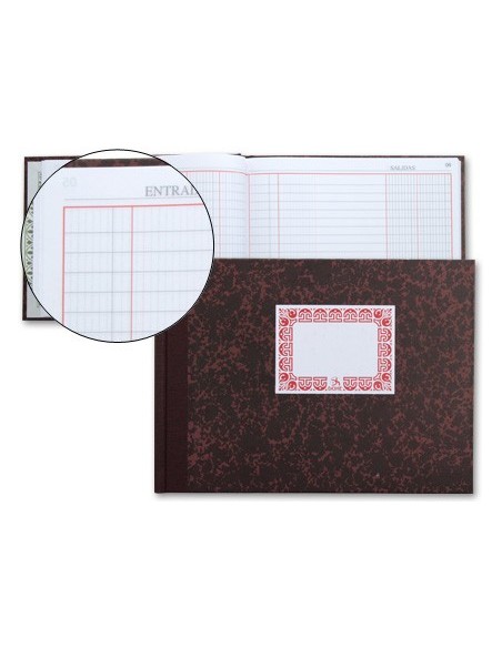 LIBRO CARTONE 4º 100 H.-CAJA ENTRADA Y SALIDA APAISAD