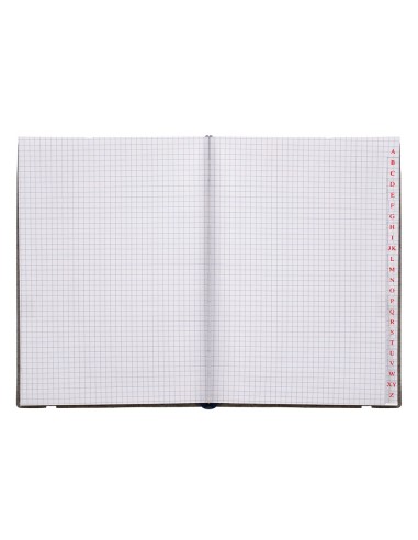 CUADERNO GRAP. LIDERPAPEL INDICE A5 4MM 120H. 70GR. NG. C/GOMA