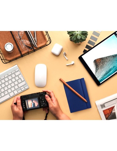 CUADERNO GRAP. LIDERPAPEL INDICE A6 4MM 120H. 70GR. AZ. C/GOMA