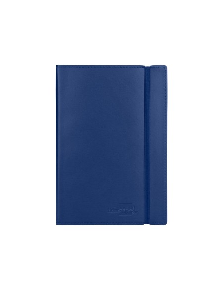 CUADERNO GRAP. LIDERPAPEL INDICE A6 4MM 120H. 70GR. AZ. C/GOMA