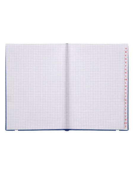 CUADERNO GRAP. LIDERPAPEL INDICE A6 4MM 120H. 70GR. AZ. C/GOMA