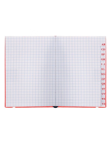 CUADERNO GRAP. LIDERPAPEL INDICE A7 4MM 120H. 70GR.RJ. C/GOMA