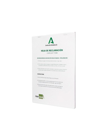 LIBRO LIDERPAPEL RECLAMACIONES JUNTA ANDALUCIA A4 25 JUEGOS OR+2 COP