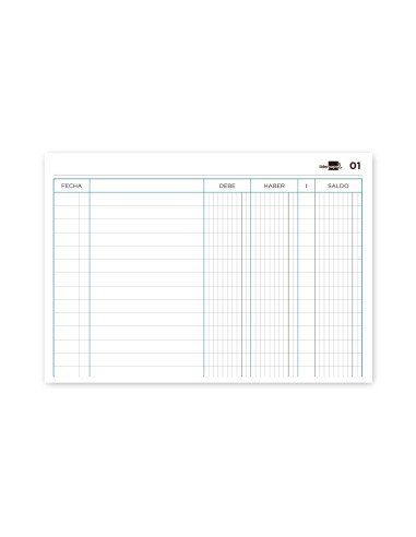 LIBRO  A5 AP.CARTONE 100H. CUENTAS CORRIENTES DEBE HABER SALDO