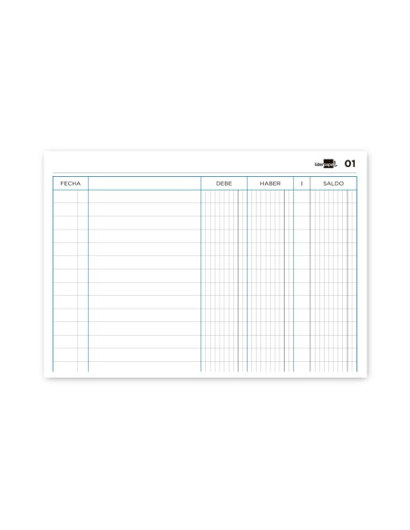 LIBRO  A5 AP.CARTONE 100H. CUENTAS CORRIENTES DEBE HABER SALDO