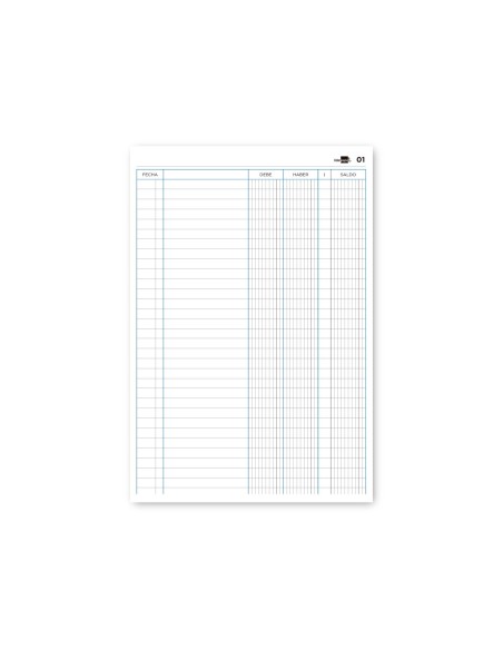 LIBRO  FL. CARTONE 100H. CUENTAS CORRIENTES DEBE HABER SALDO