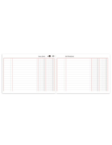 LIBRO  CARTONE A5 AP.100H. CAJA ENTRADA SALIDA