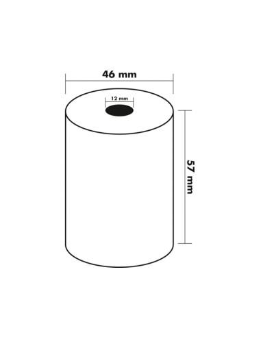 ROLLO SUMADORA TERMICO Q-CON.57 MM ANCHO X 47MM DIAMETRO MAQUINAS TAR