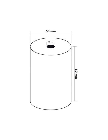 ROLLO SUMADORA TERMICO Q-CON.80 MM ANCHO X 60 MM DIAMETRO