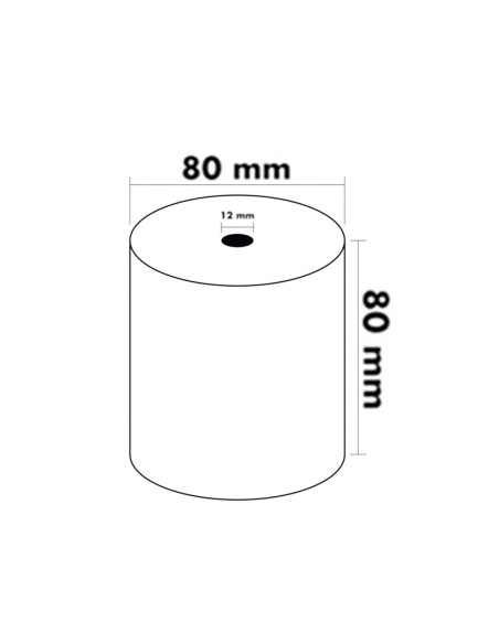 ROLLO SUMADORA TERMICO Q-CON.80MM ANCHO X 80MM  SIN BISFENOL  70 G/M2