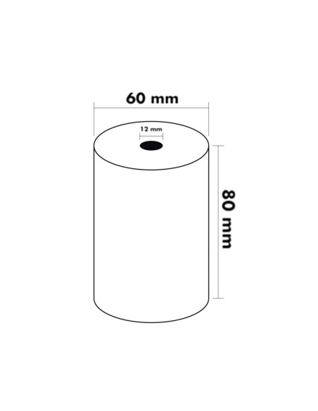 ROLLO SUMADORA TERMICO Q-CON.80MM ANCHO X 60MM DIAMETRO PAPEL 70 G/M2