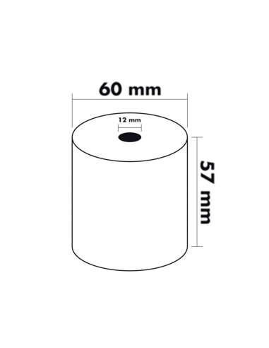 ROLLO SUMADORA TERMICO Q-CON.57MM ANCHO X 60MM SIN BISFENOL 70 G/M2
