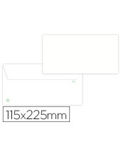 SOBRE BL.115X225 MM SOLAPA TIRA SILICONA PAPEL RECI. 90GR C.500 UDS.