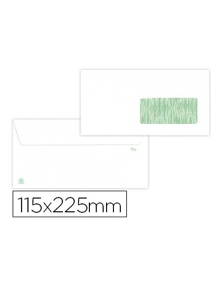 SOBRE BL.115X225 MM V/D SOLAPA TIRA SILICONA PAPEL RECI.90GR C.500