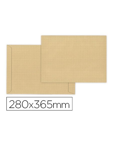 SOBRE BOLSA FUELLE KRAFT ARMADO 280X365X50MM TIRA SILICONA 120GR C.50