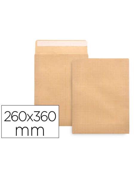 SOBRE BOLSA ARMADO KRAFT SEGURIDAD 260X360MM TIRA SILICONA 120GR 100U