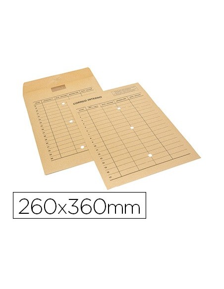 BOLSA KRAFT SAM 120GR.AD 260X360MM CORREO INT 3 TAL.IMP 2 CARAS 100UD