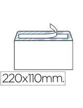 SOBRE N.2 BLANCO DIN AMERICANO 110X220MM TIRA SILICONA OPEN 500UD