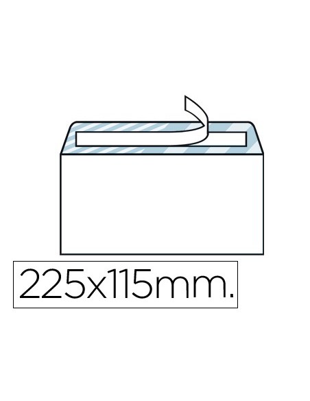 SOBRE N.5 BLANCO AMERICANO 115X225MM TIRA SILICONA OPEN SYSTEM CAJA 5